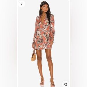 Beach Riot Womens Benny‎ Beach Blazer Palm Tropical Print Mini Dress Small